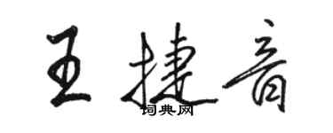 駱恆光王捷音行書個性簽名怎么寫