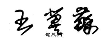 朱錫榮王冀蘇草書個性簽名怎么寫