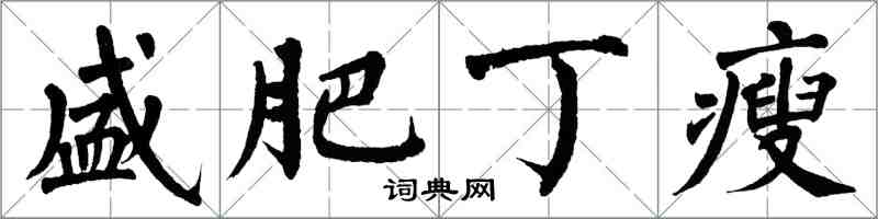 翁闓運盛肥丁瘦楷書怎么寫