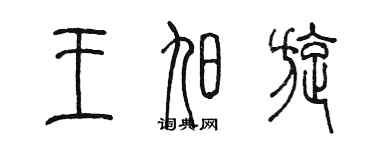 陳墨王旭旋篆書個性簽名怎么寫