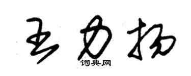 朱錫榮王力揚草書個性簽名怎么寫