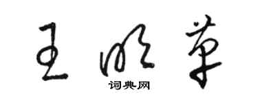 駱恆光王明革草書個性簽名怎么寫