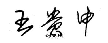 朱錫榮王貴申草書個性簽名怎么寫