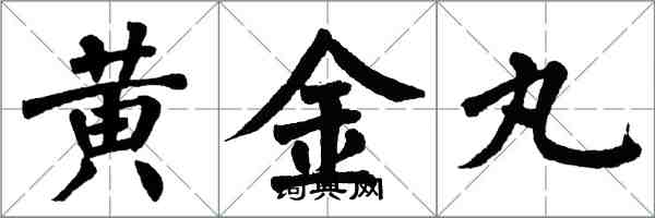 翁闓運黃金丸楷書怎么寫