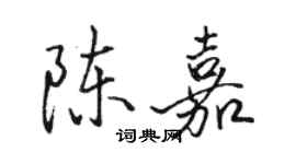 駱恆光陳嘉行書個性簽名怎么寫