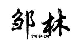 胡問遂鄒林行書個性簽名怎么寫