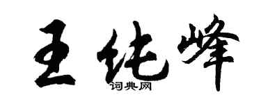胡問遂王純峰行書個性簽名怎么寫