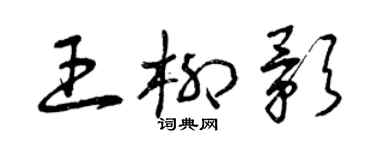 曾慶福王柳影草書個性簽名怎么寫