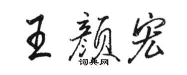 駱恆光王顏宏行書個性簽名怎么寫
