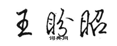 駱恆光王盼昭行書個性簽名怎么寫