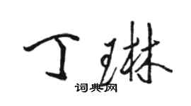 駱恆光丁琳行書個性簽名怎么寫