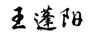 胡問遂王蓬陽行書個性簽名怎么寫