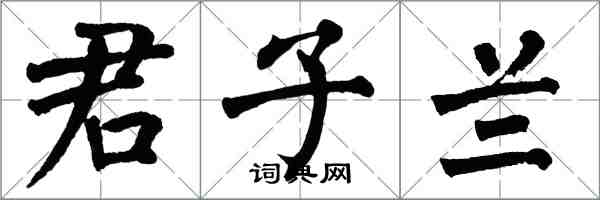 翁闓運君子蘭楷書怎么寫