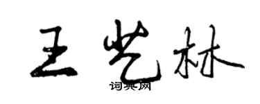 曾慶福王藝林行書個性簽名怎么寫