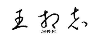 梁錦英王相志草書個性簽名怎么寫