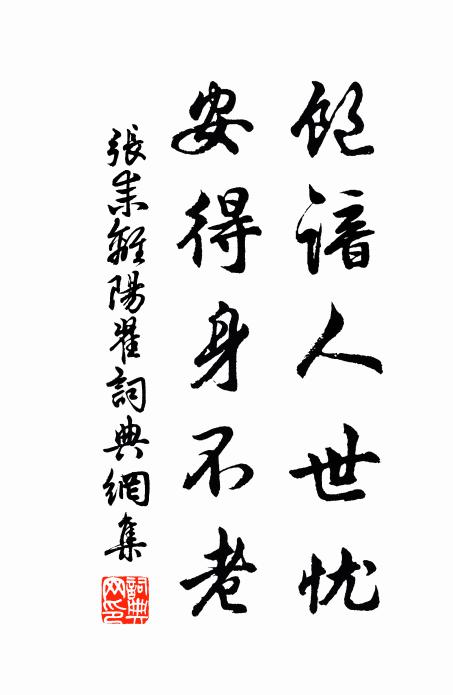 張耒飽諳人世憂,安得身不老書法作品欣賞