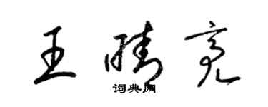 梁錦英王晴亮草書個性簽名怎么寫