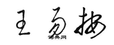 駱恆光王易按草書個性簽名怎么寫