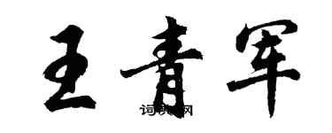 胡問遂王青軍行書個性簽名怎么寫