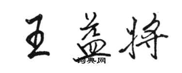 駱恆光王益將行書個性簽名怎么寫