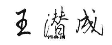 駱恆光王潛成行書個性簽名怎么寫