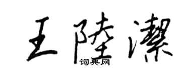 王正良王陸潔行書個性簽名怎么寫