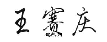 駱恆光王賽慶行書個性簽名怎么寫