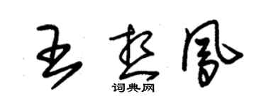 朱錫榮王想鳳草書個性簽名怎么寫