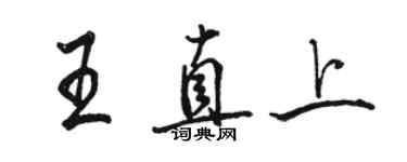 駱恆光王直上行書個性簽名怎么寫