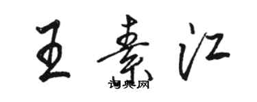 駱恆光王素江行書個性簽名怎么寫