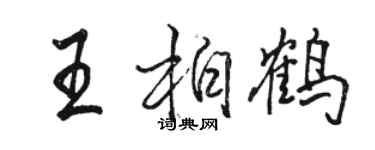 駱恆光王柏鶴行書個性簽名怎么寫