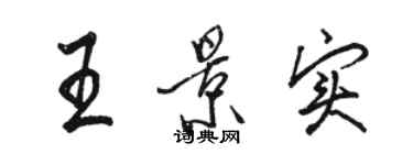 駱恆光王景實行書個性簽名怎么寫