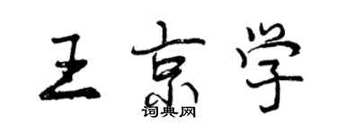 曾慶福王京學行書個性簽名怎么寫