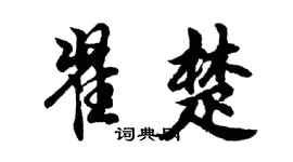 胡問遂翟楚行書個性簽名怎么寫