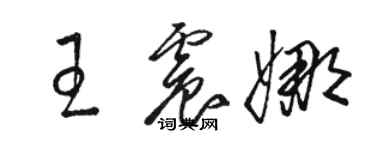 駱恆光王震娜草書個性簽名怎么寫