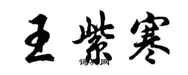 胡問遂王紫寒行書個性簽名怎么寫