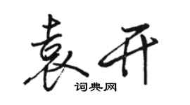 駱恆光袁開行書個性簽名怎么寫