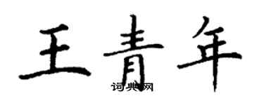 丁謙王青年楷書個性簽名怎么寫