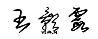 朱錫榮王影霞草書個性簽名怎么寫