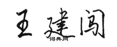 駱恆光王建闖行書個性簽名怎么寫