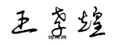 曾慶福王孝煌草書個性簽名怎么寫