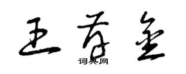 曾慶福王存金草書個性簽名怎么寫