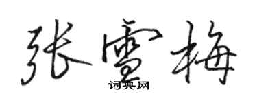 駱恆光張雪梅行書個性簽名怎么寫