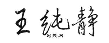 駱恆光王純靜行書個性簽名怎么寫
