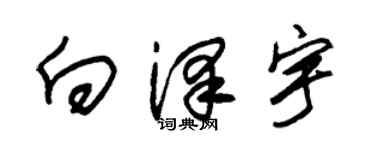 朱錫榮向澤宇草書個性簽名怎么寫