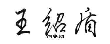 駱恆光王紹盾行書個性簽名怎么寫