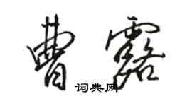 駱恆光曹露行書個性簽名怎么寫