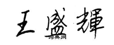 王正良王盛輝行書個性簽名怎么寫