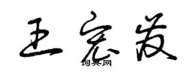 曾慶福王宏發草書個性簽名怎么寫