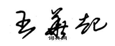 朱錫榮王華起草書個性簽名怎么寫